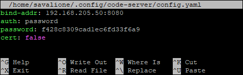 code-server settings