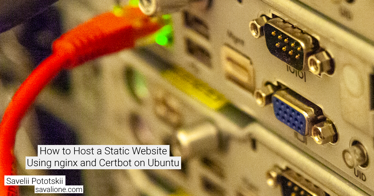 Header image for the article 'How to Host a Static Website Using nginx and Certbot on Ubuntu' Header image for the article 'How to Host a Static Website Using nginx and Certbot on Ubuntu'