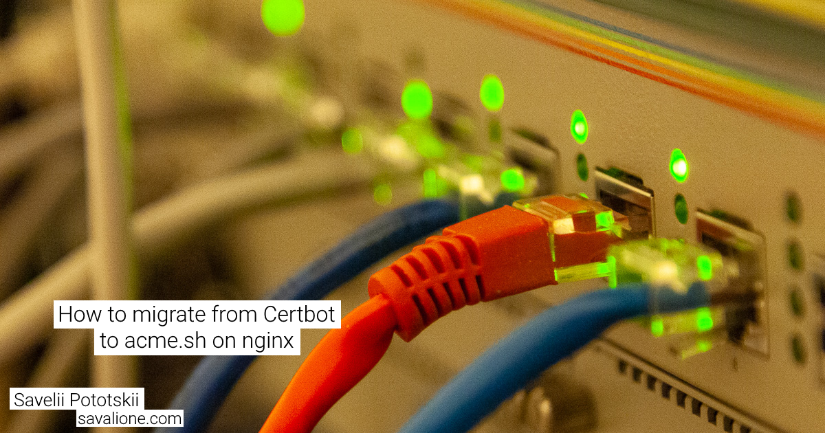 Header image for the article 'How to migrate from Certbot to acme.sh on nginx'