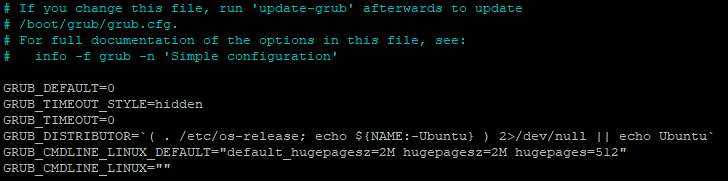 Editing Linux kernel boot parameters (grub)