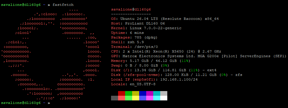 Ubuntu 26.04 LTS fastfetch