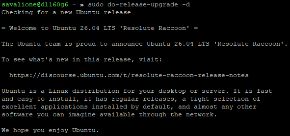 Information about the new available Ubuntu distribution release