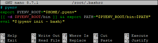 Adding pyenv to environment variables